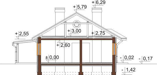 Projekt domu DM-6546 - przekrój