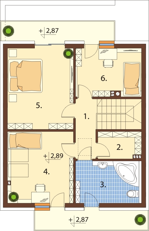 Projekt domu DM-6545 - rzut