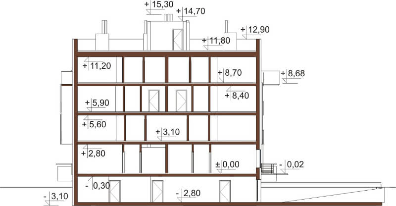 Projekt domu DM-6549 - przekrój