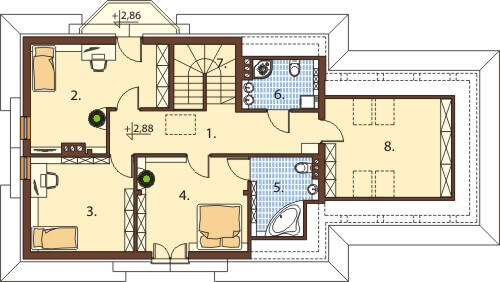 Projekt domu DM-6572 - rzut