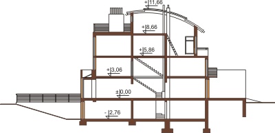 Projekt domu DM-6195 - przekrój