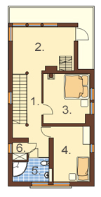 Projekt domu DM-6195 - rzut