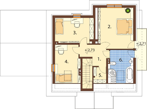 Projekt domu DM-6573 - rzut