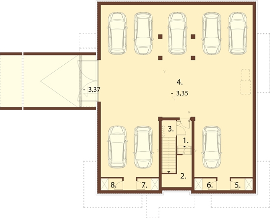 Projekt domu DM-6496 B - rzut