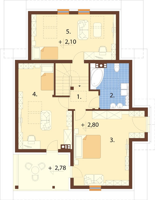 Projekt domu DM-6574 - rzut