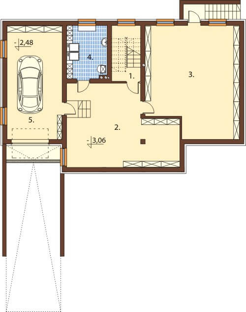 Projekt domu L-6551 - rzut