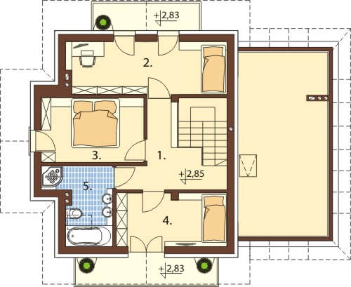 Projekt domu DM-6576 - rzut