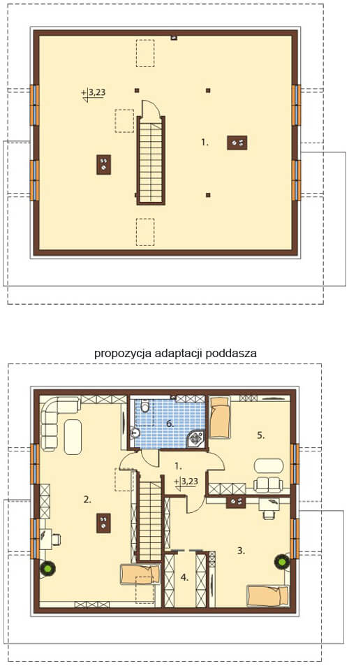 Projekt domu L-6544 - rzut