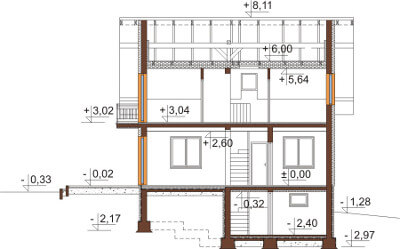 Projekt domu DM-6559 - przekrój