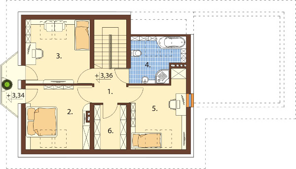 Projekt domu DM-6577 - rzut