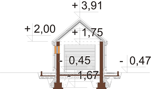 Projekt domu DM-6555 - przekrój