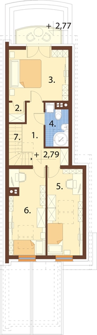 Projekt domu DM-6555 - rzut