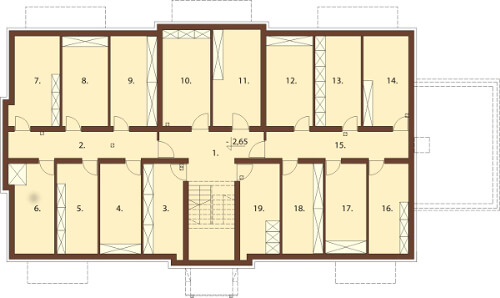 Projekt domu DM-6487 B - rzut