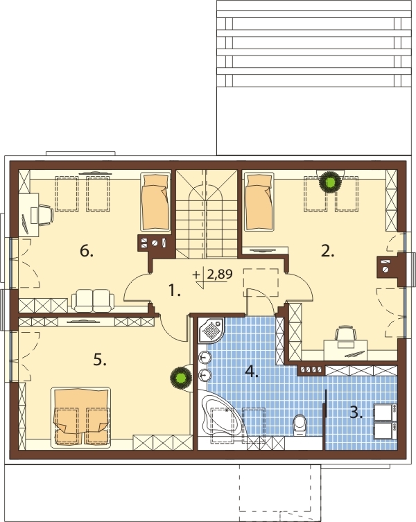 Projekt domu DM-6557 - rzut