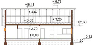 Projekt domu DM-6558 - przekrój