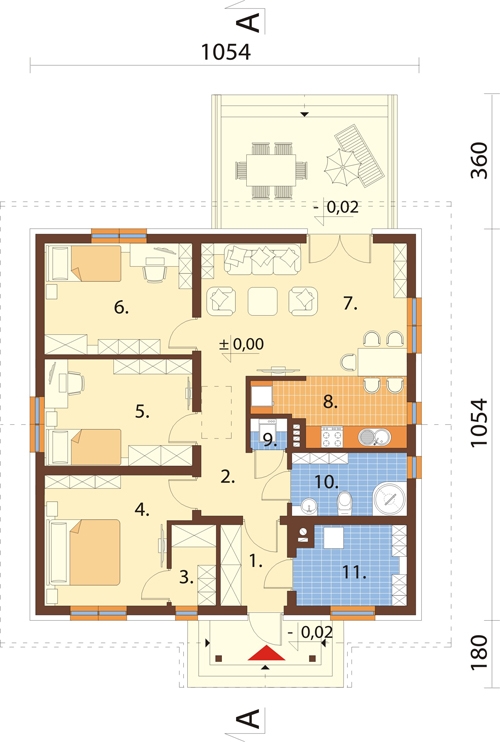 Projekt domu DM-6560 - rzut