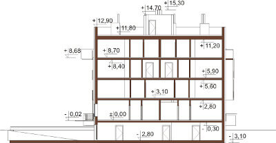 Projekt domu L-6549 - przekrój