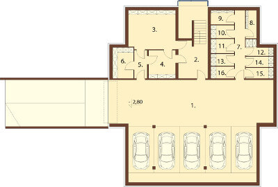 Projekt domu L-6549 - rzut