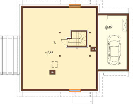 Projekt domu DM-6564 - rzut