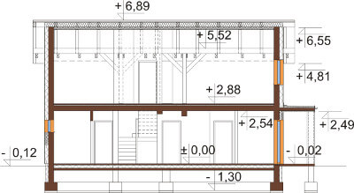 Projekt domu DM-6564 - przekrój