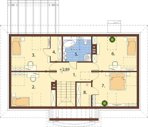 Projekt domu DM-6582 - rzut