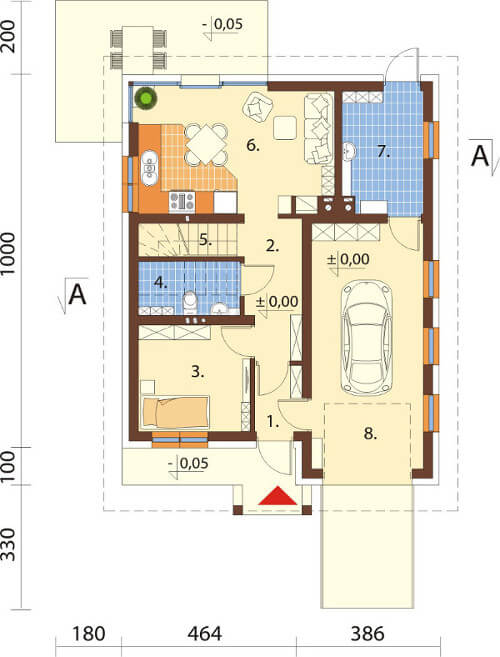 Projekt domu DM-6568 - rzut