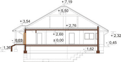 Projekt domu DM-6584 - przekrój