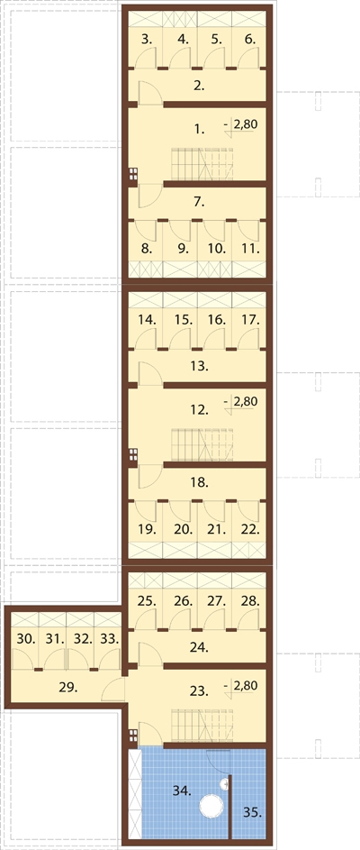 Projekt domu DM-6590 - rzut