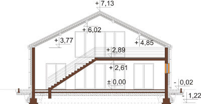 Projekt domu DM-6569 - przekrój