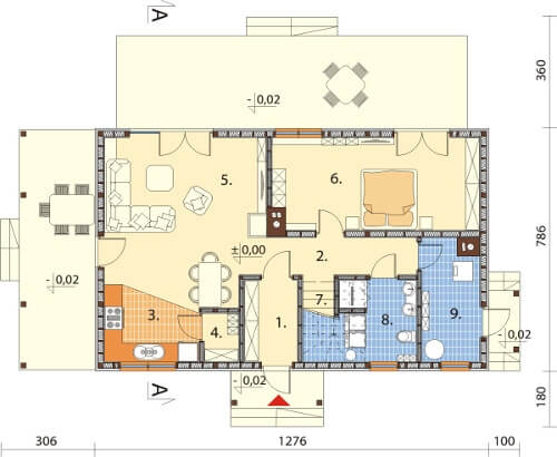 Projekt domu DM-6585 - rzut