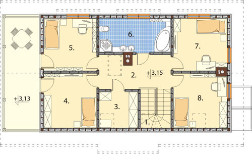 Projekt domu DM-6585 - rzut