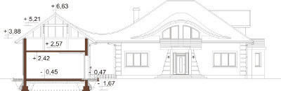 Projekt domu DM-6587 - przekrój