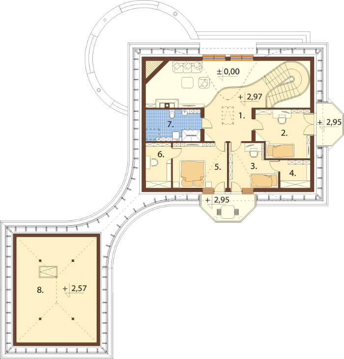 Projekt domu DM-6587 - rzut