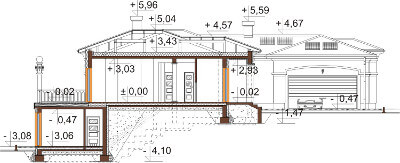 Projekt domu DM-6595 - przekrój