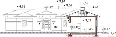 Projekt domu DM-6595 - przekrój