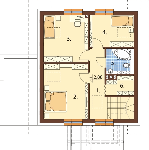 Projekt domu DM-6592 - rzut