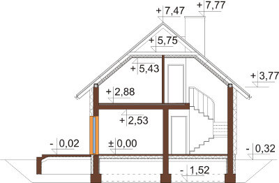 Projekt domu DM-6592 - przekrój