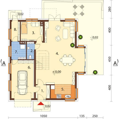 Projekt domu DM-6553 - rzut