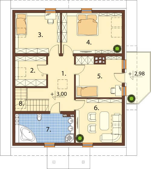 Projekt domu DM-6547 - rzut