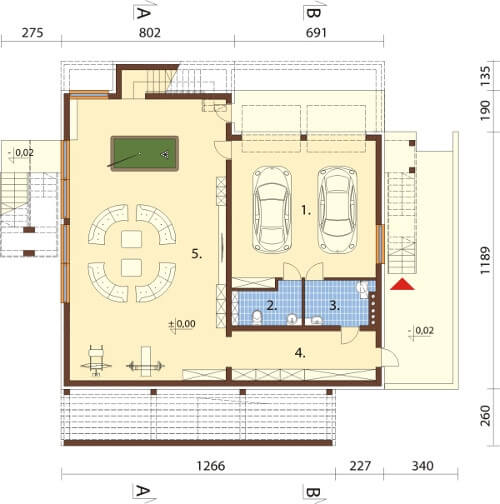 Projekt domu DM-6504 - rzut