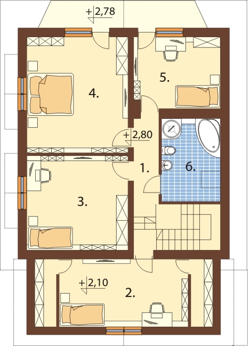 Projekt domu DM-6040 N - rzut