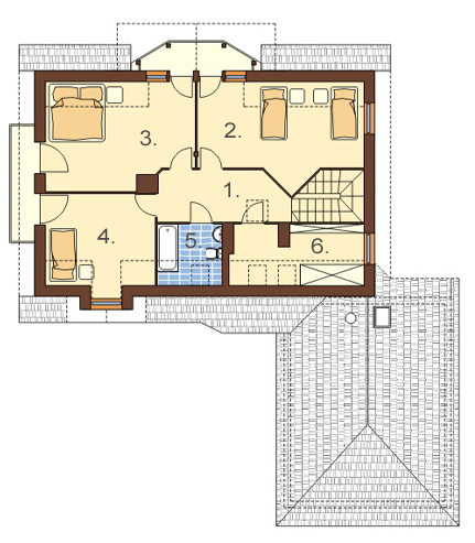 Projekt domu DM-5558 - rzut