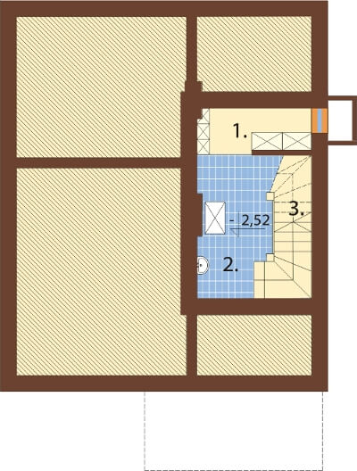 Projekt domu DM-6280 N - rzut