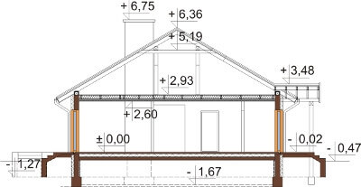 Projekt domu DM-6603 - przekrój