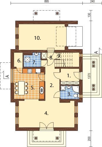 Projekt domu DM-6216 - rzut