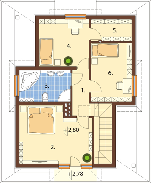 Projekt domu DM-6217 - rzut