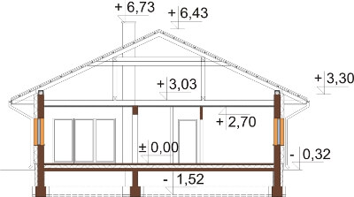 Projekt domu DM-6604 - przekrój