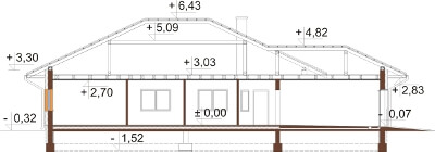 Projekt domu DM-6604 - przekrój