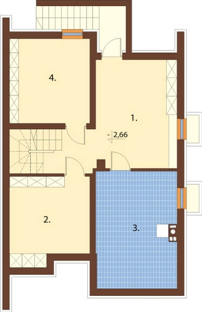 Projekt domu DM-6605 - rzut