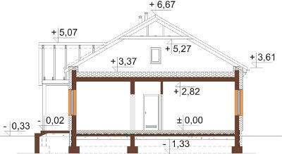 Projekt domu DM-6591 - przekrój